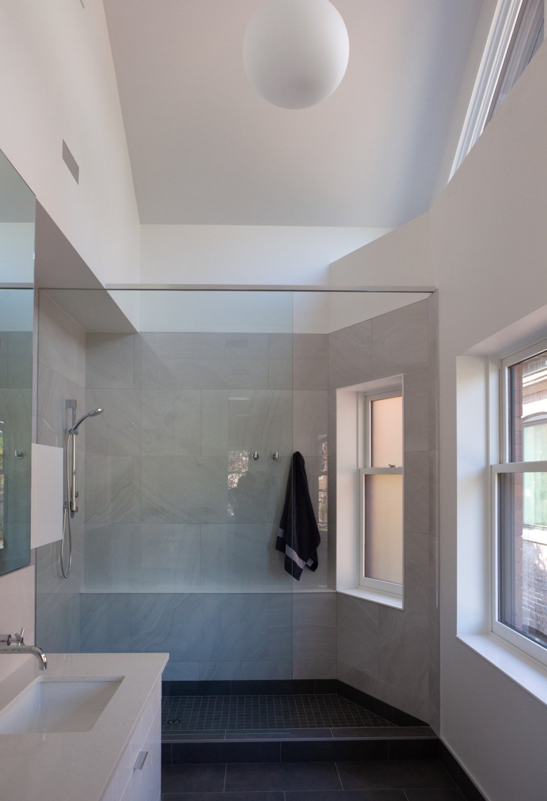 Ensuite bathroom in Rosedale, Toronto luxury custom home with walk-in shower