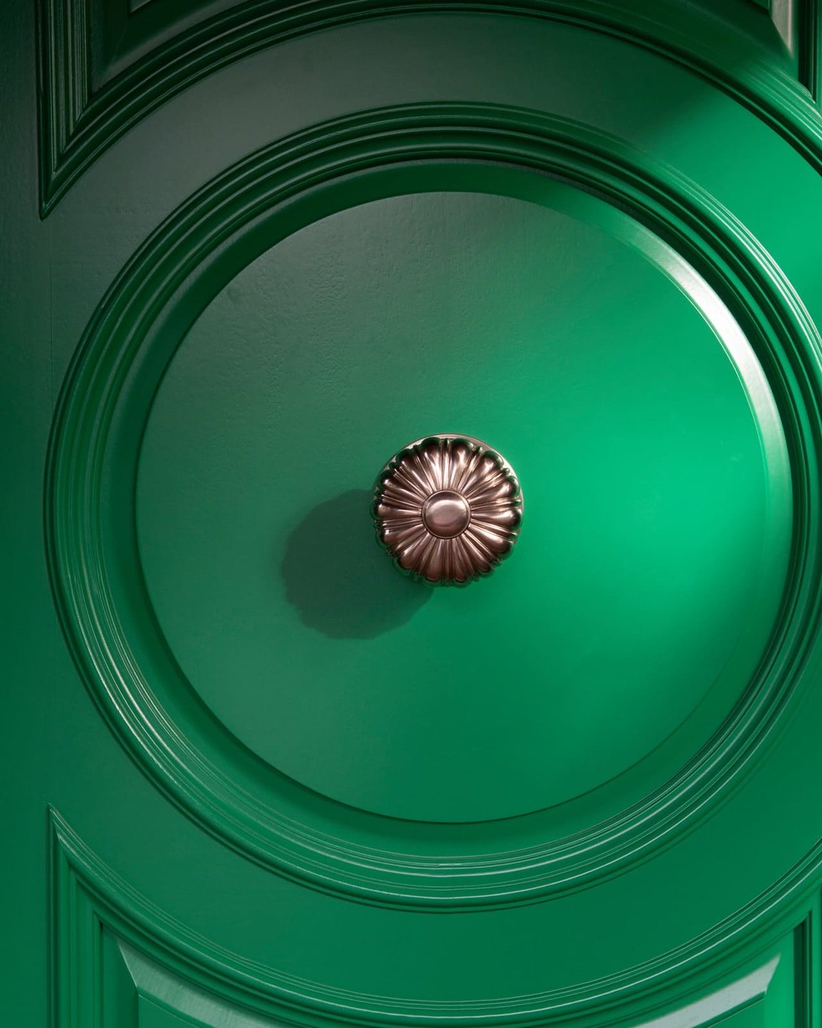 200-year old London front door with emerald green finish