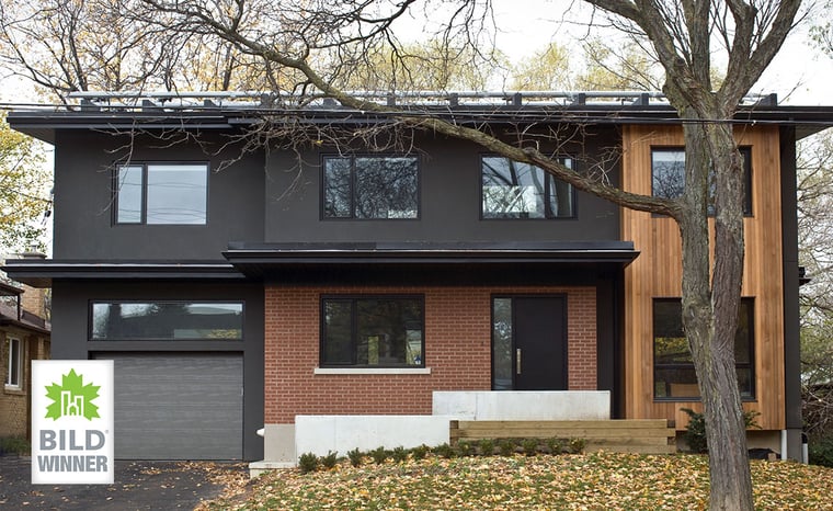 Luxury home renovation exterior in Toronto with attached garage