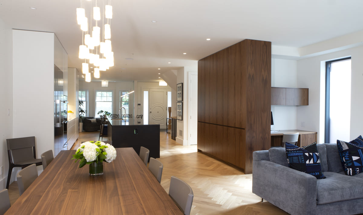 Main floor luxury home renovation in Toronto by SevernWoods