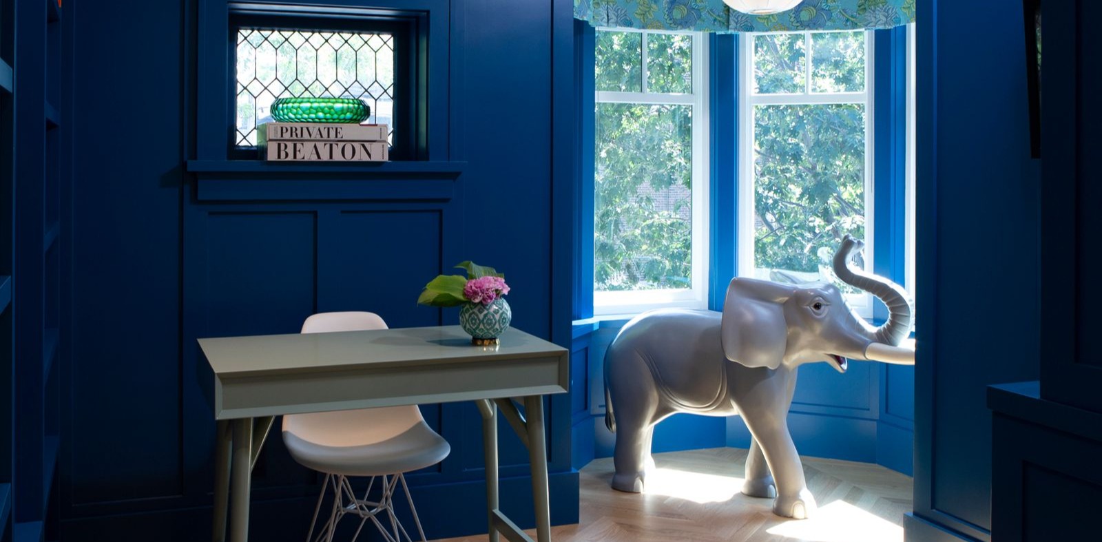 Playter-Estates-House-blue-office-with-elephant