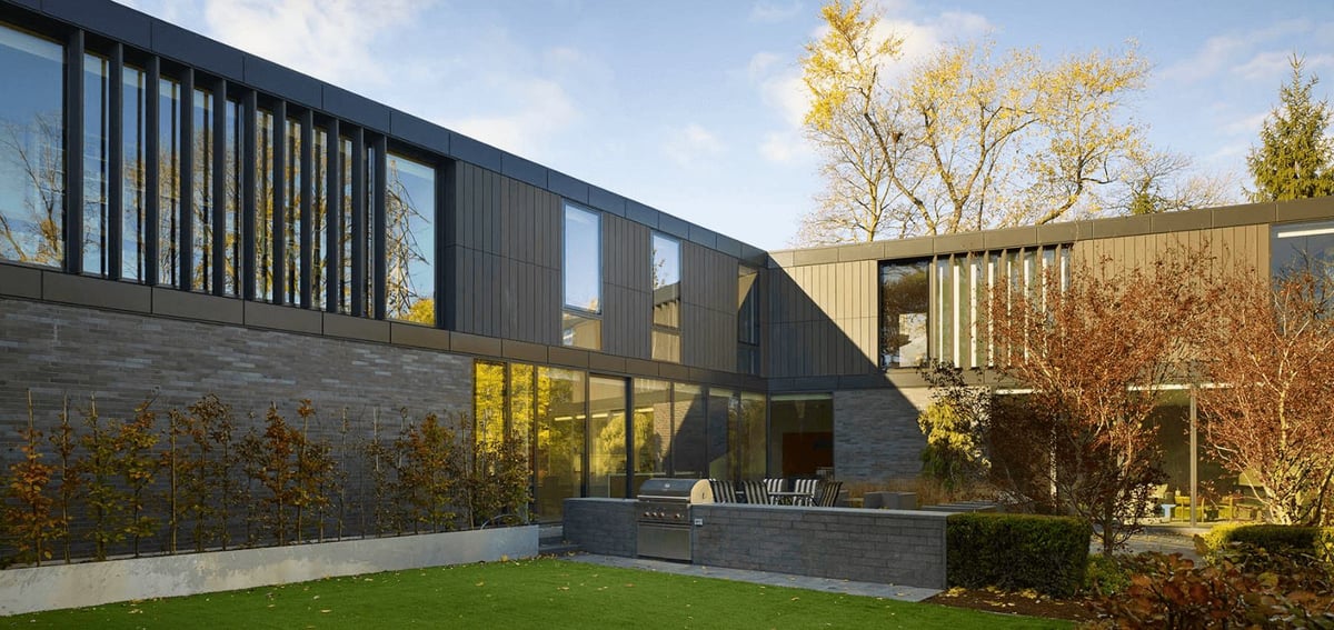 architect inspired exterior back yard custom modern home in toronto