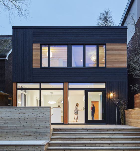 Exterior of Toronto luxury whole home renovation by SevernWoods