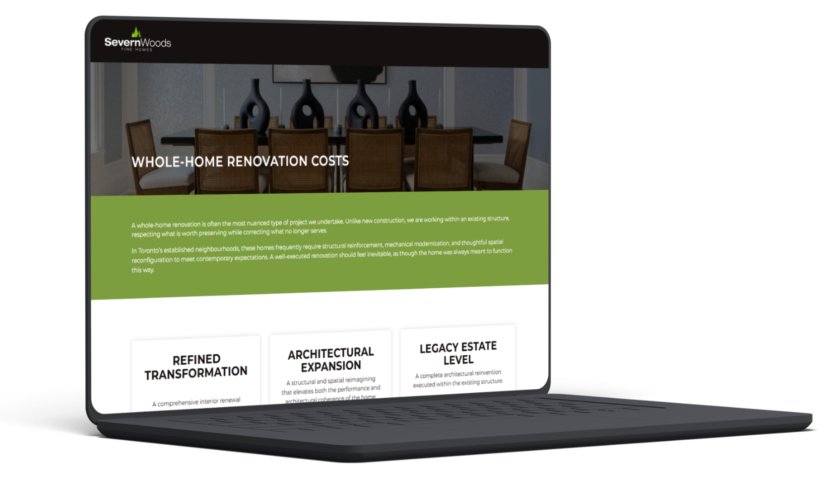 SevernWoods Fine Homes Cost Guide Laptop