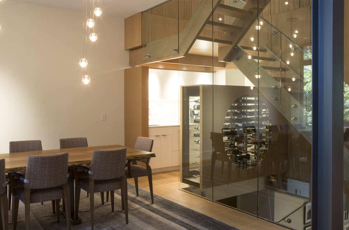 dining-room-and-wine-storage-with-glass-panelling-toronto-custom-home