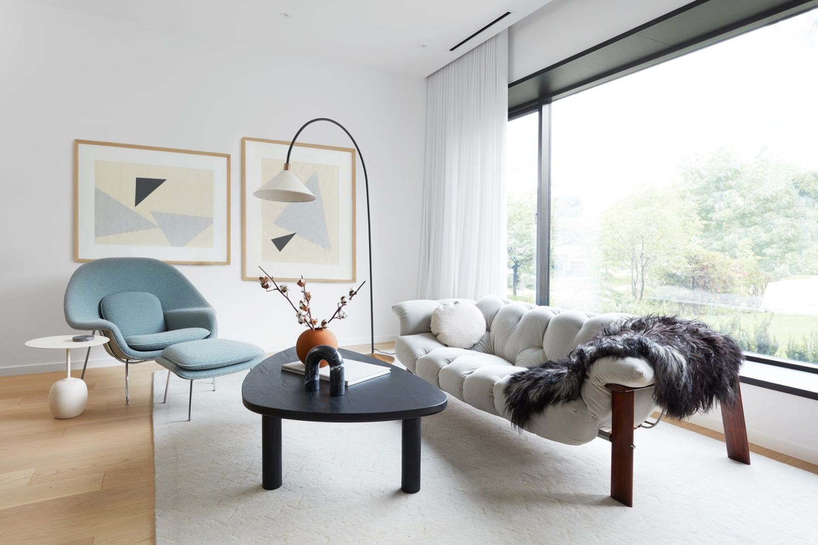 Toronto Japandi inspired living room