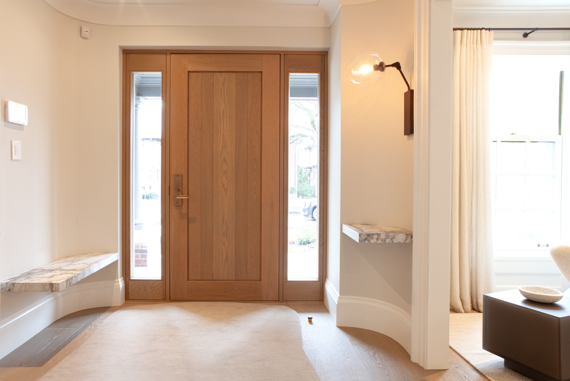 Interior shot of front door of Toronto addition and renovation by SevernWoods