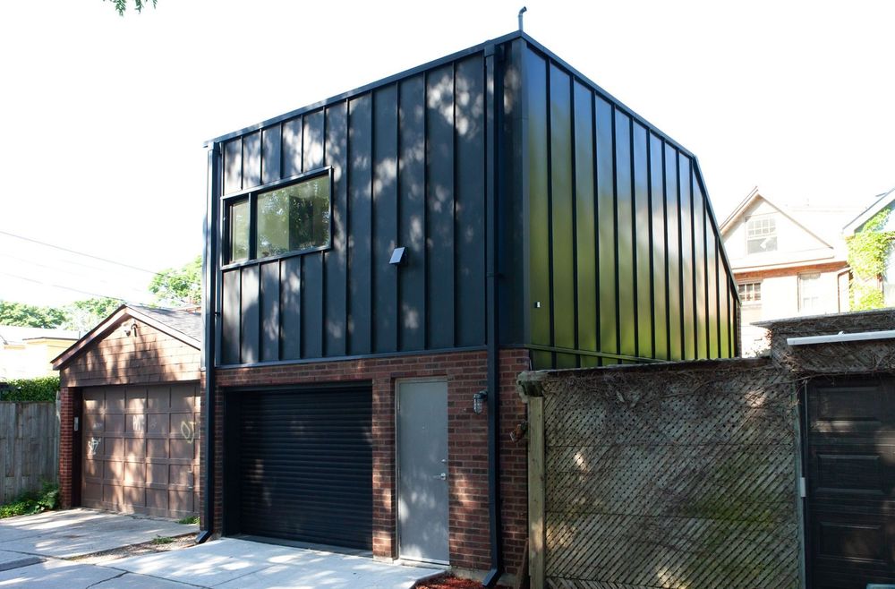 one bedroom laneway house exterior facade in toronto