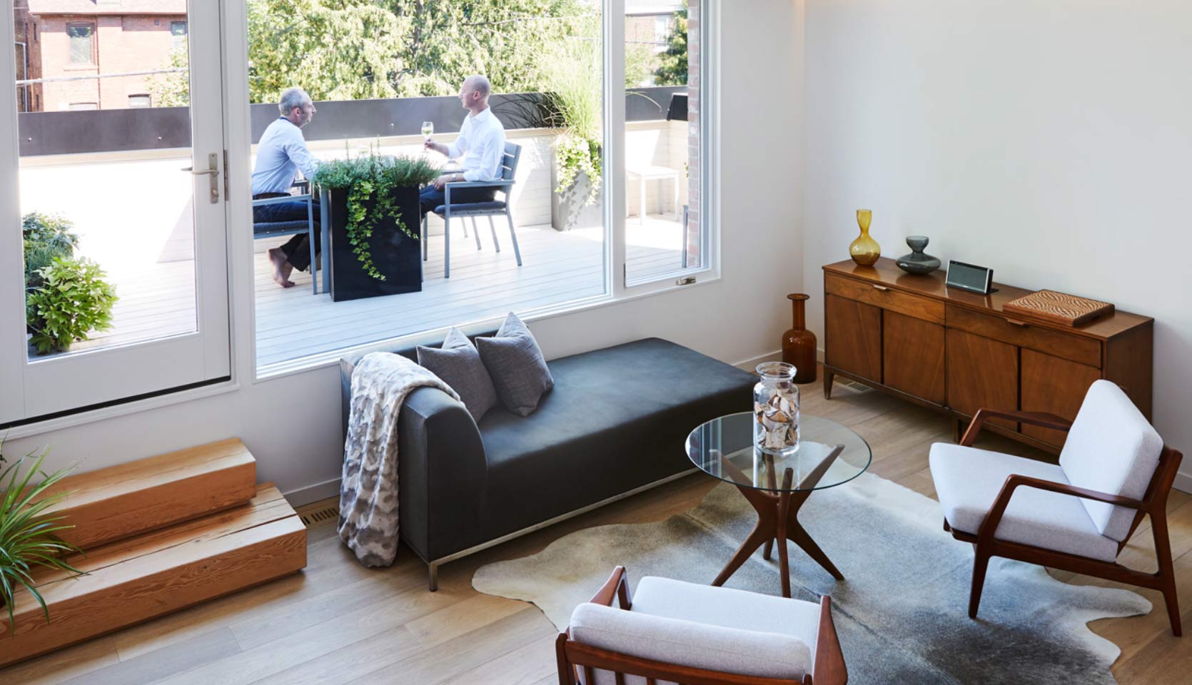 Leslieville-Contemporary-House-Hall-looking-out-patio