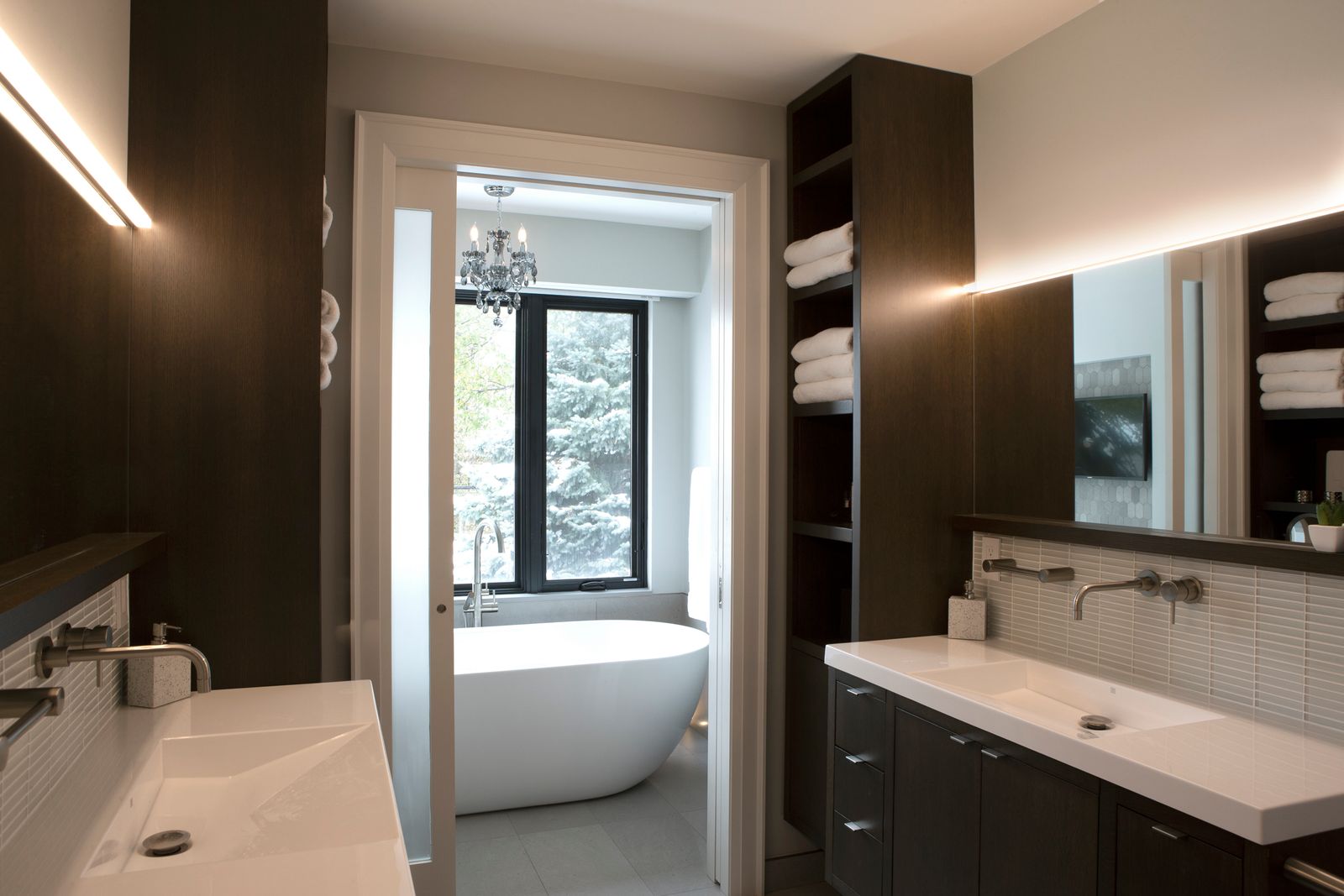 toronto custom bathroom renovation with soaker tub-1